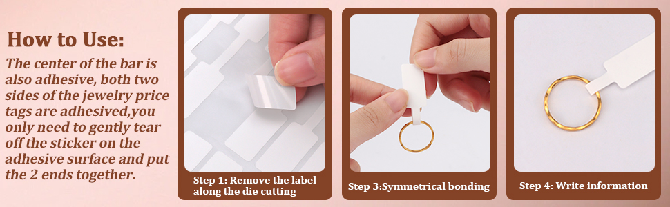 MotBach 4000PCS Price Tags Stickers Jewelry Price Tag Labels
