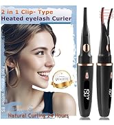 Heated Eyelash Curlers - 2 in 1 Clip- Type Heated lash Curler Best Seller Electric Eyelash Curler...