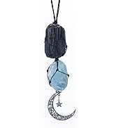Runyangshi Healing Crystal Car Rear View Mirror Hanging Accessories Natural Black Tourmaline Cele...