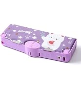 Ristpal Pop Up Multifunction Pencil Case, Cute Cartoon Pen Box Organizer Stationery with Sharpene...