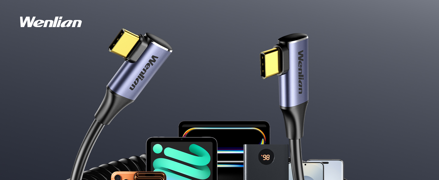 USB C Colied Cable