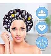 4 PCS Shower Caps+ 2 PCS Hair Scrunchies