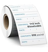Labelebal (1x2 600 PCS) - Dissolvable Food Labels for Food Storage - Dissolvable Labels for Food ...