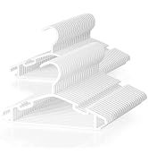 VILICK Kids Plastic Hangers, Baby Clothes Hangers for Closet 50 Packs Non-Slip Toddler Hangers fo...