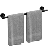 Matte Black Towel Bar, 24 Inch Towel Rack for Bathroom Wall-Mounted, Bathroom Towel Holder Rack S...