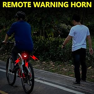 horn bell warning electric loud safety riding cycling alarm wireless remote bike bicycle tail rear