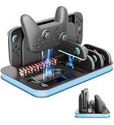 Switch 2 Charging Station, JoyCon Charger Dock with Game Card Holder - All-in-One Organizer for 4...