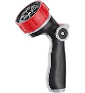 FANHAO Professional Garden Hose Nozzle Heavy Duty Metal, Thumb Control Spray Nozzle with 7 Patter...