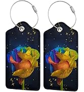 2 Pack Luggage Tag for Suitacase, Cute Unique Leather Suitcase Tags Identifiers with Privacy Name...