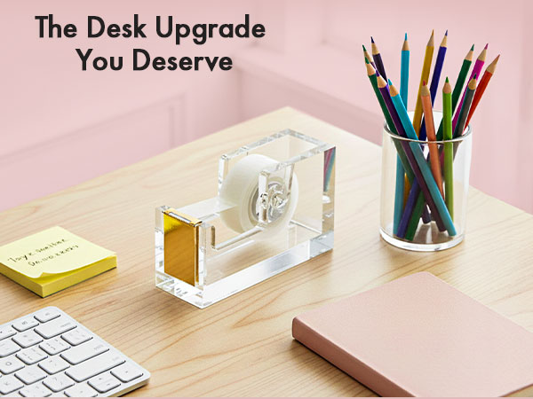 Acrylic tape dispenser Clear tape dispenser Non-slip tape dispenser Heavy-duty tape dispenser Modern