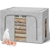punemi 66L Large Cashmere Sweater Storage Bag with Steel Frame, Natural Red Cedar Protection, Fol...
