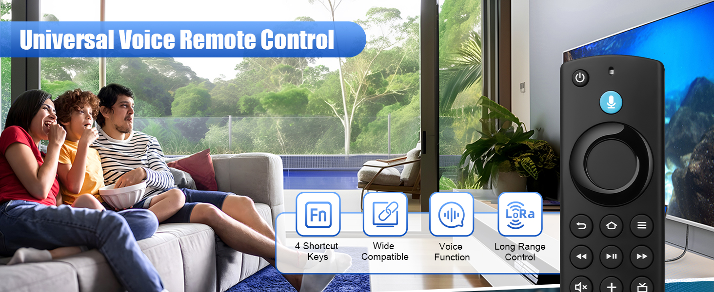 Replacement Voice Remote Control for All Fire-Series, TV Cube/Stick, Compatible with 4K Max/4K