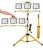 21000Lumen LED Work Lights with Stand, 3 Head Portable Work Light with 16ft Cord, Ip66 Waterproof...