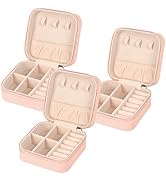 MFXIP Travel Jewelry Case Small Jewelry Box Jewelry Organizer Storage Case Portable PU Leather Mi...