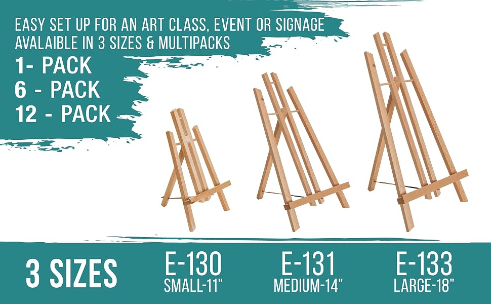 US Art Supply Wooden Tabletop A-Frame Easel