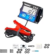 YOOREAL Digital Tachometer Hour Meter Maintenance Reminder with Clips Backlight Replaceable Batte...