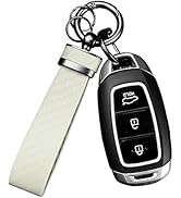 Turcee Carbon Fiber Car Keychain,Automotive Interior Accessories Keychains Leather Car Key Fob,Ca...