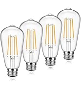 4-Pack Vintage LED Edison Bulbs 100W Equivalent 1400LM High Brightness 8W ST58 LED Filament Light...