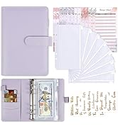Zuozee Budget Binder with Zipper Envelopes, Money Organizer for Cash with 8 Pcs Cash Envelopes fo...