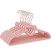 30 Pack Pink Velvet Baby and Kids Clothes Hangers with Cute Bear-Shaped - 12.6in, 360° Rotating R...