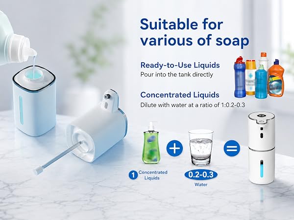 USB Recharge & Durable Foam Soap Dispenser