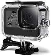 FitStill 196FT/60M Waterproof Case for Go Pro Hero 8 Black,IP68 Protective Underwater Dive Housin...