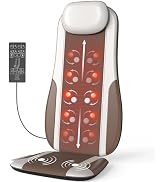 comrelax Shiatsu Back Massager with Heat, Massager Chair Pad for Pain Relief Deep Tissue with Sma...
