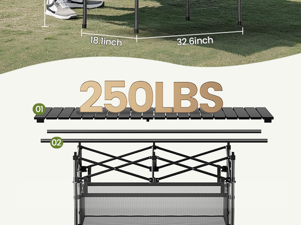 camping tables that fold up lightweight