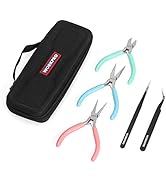WORKPRO 5-piece Jewelry Pliers, Jewelry Tools Kit Includes Round Nose Pliers, Jewelry Wire Cutter...