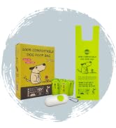 moonygreen Dog Poop Bag with Handles, doggie poop bags, Pet Waste Bags, Vegetable-Bas...