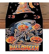 Halloween Runners for Tables, Trick Or Treat Halloween Table Runner 72 Inch, Pumpkin Halloween Ta...