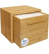 WOWOTEX Luxe Bamboo Towel Container with Disposable Face Towel