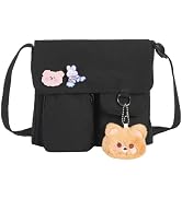 Phaoullzon Kawaii Crossbody Bag Cute Messenger Bags Canvas Shoulder Purse Gifts for Teens