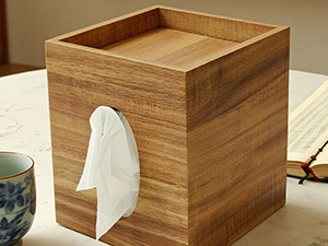Acacia Wooden Tissue Box Cover