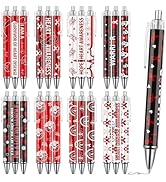Wxiben Heart Disease Awareness Ballpoint Pens 24Pcs Heart Disease Awareness Red Ribbon Pen Set Re...