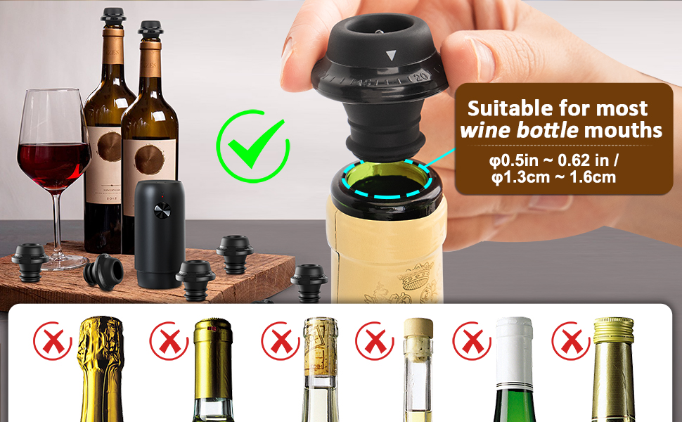 wine stoppers for wine bottles vacuum