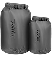 Frelaxy Waterproof Dry Bag 2 Pack, Lightweight Portable Dry Bags, 5L & 15L Durable Dry Sack Set K...