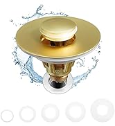 Fransiton Bathroom Sink Stopper, 1.1-1.77 Inch Basin Pop Up Sink Drain Stopper, Anti Clogging Dra...