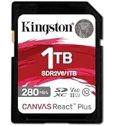 Kingston 1TB Canvas React Plus SD Card | Up to 280MB/s | High Performance Photography | Class 10 ...