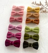 Velvet Baby Hair Clips, 20pcs Boutique Mini Bows Barrettes, Fully Lined Hair Pins Accessories for...