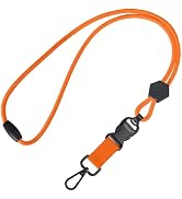 Fishent Breakaway Neck Lanyards for ID Badges, Adjustable Durable Round Cord Heavy Duty Key Lanya...