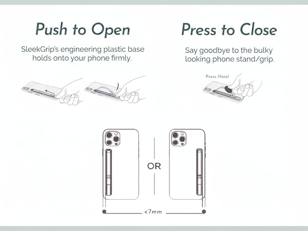 how to use pop open press close phone stand grip easy