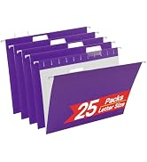 VZCPYTPM 25 Pack Hanging File Folders Letter Size,Purple Reliable Hanging Folders for Filing Cabi...