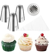 FANTEXY 23 Pieces Piping Bags and Tip Set, Large 6B Piping Tip Cake Decorating Kits with 20 Dispo...