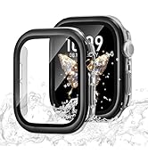 Upgrated Waterproof Case for Apple Watch Case 49mm 42mm 46mm with Built-in HD Tempered Glass Scre...