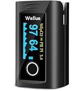 Wellue Fingertip Pulse Oximeter, Blood Oxygen Saturation Monitor with Batteries, Carry Bag & Lany...