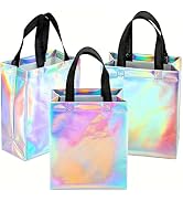 Ronvir 30Pcs Medium Gift Bags Bulk,Reusable Iridescent Party Favor Bag | 8 x 4 x 10 Inch,Non-Wove...