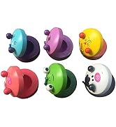 6pcs Wooden Finger Castanet, Lovely Cute Animal Pattern Kids Castanets, Musical Instruments Rhyth...