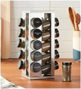 Kamenstein 20 Jar Heritage Revolving Countertop Spice Rack Organizer with Spices Included, FREE S...