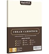 8.5" x 11" Cardstock, Smooth 65lb Cover (176gsm) | 50 Sheets per Pack | Nice Card Stock Paper for...